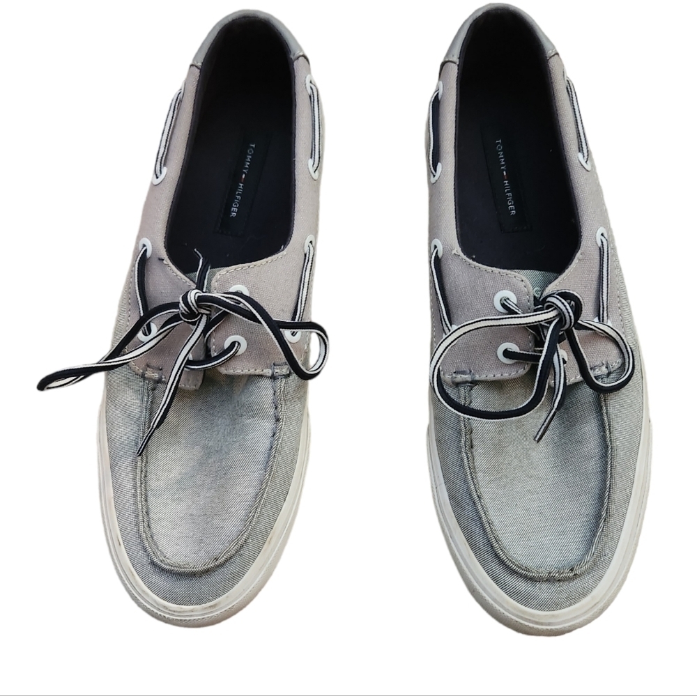 Tommy Hilfiger Boat Shoes Men's Gray Size 9